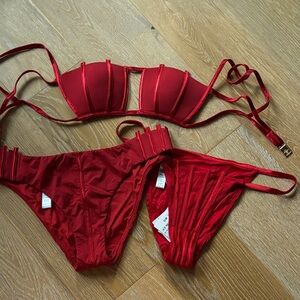 La Perla Graphique Red Intimates Set Poolside